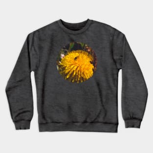 A bee on a dandelion Crewneck Sweatshirt